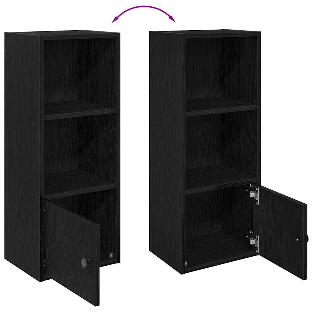 Bookcase Black Oak 31x24x77 cm Processed wood