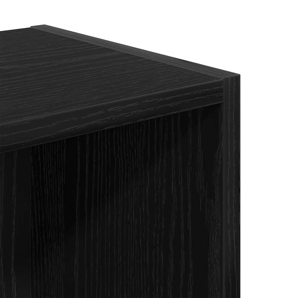 Bookcase Black Oak 31x24x77 cm Processed wood