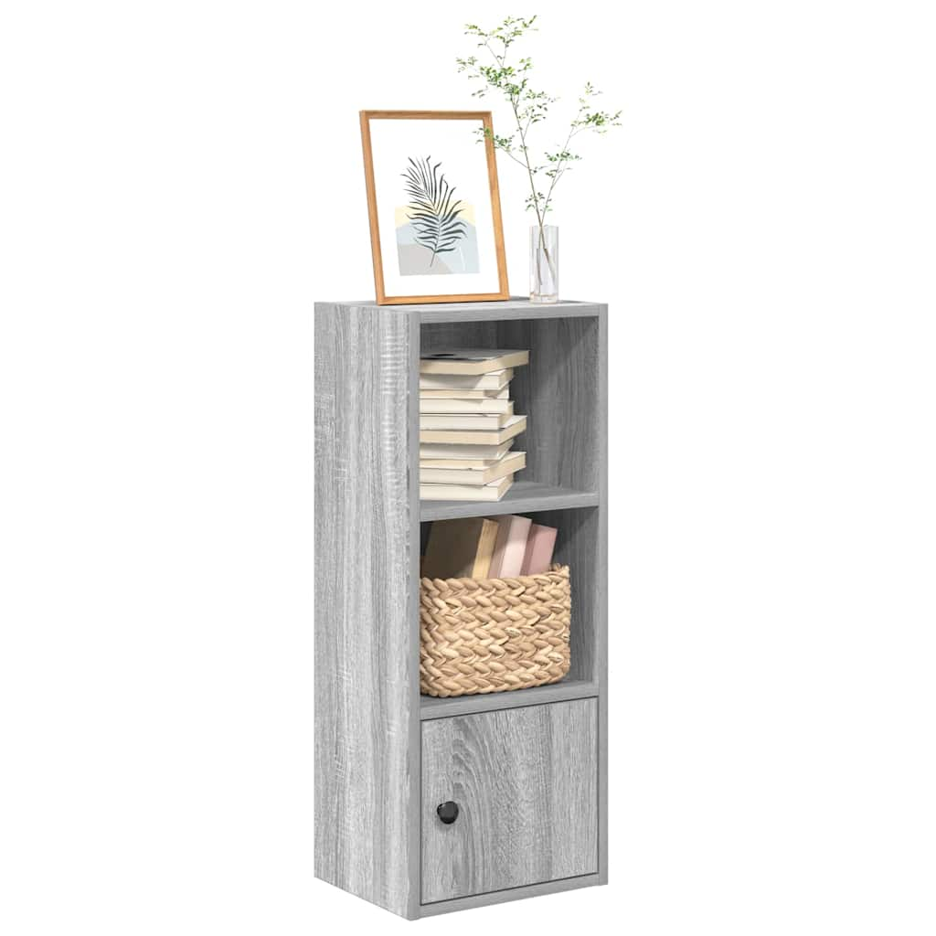 Bookcase, sonoma grey, 31x24x77 cm, engineered wood