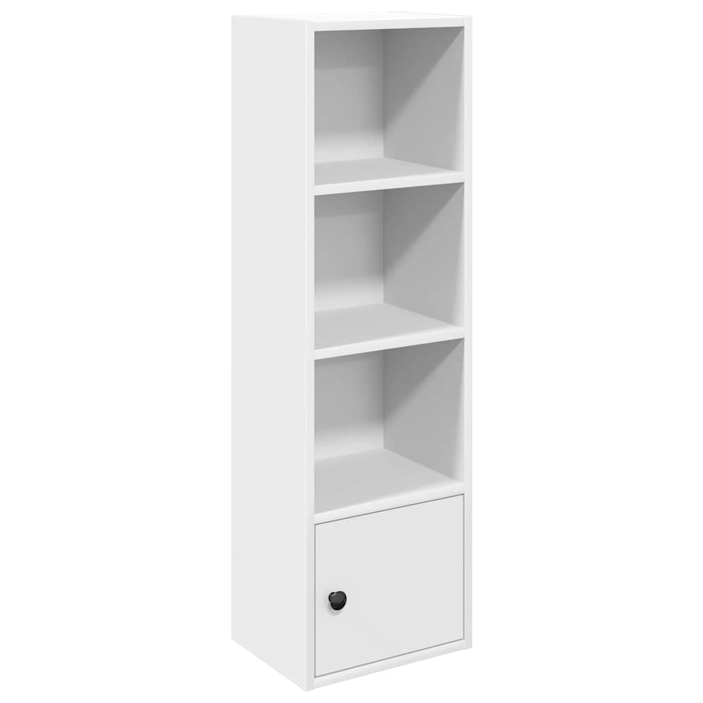 Bookcase, white, 31x24x102 cm, processed wood