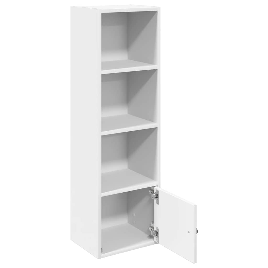 Bookcase, white, 31x24x102 cm, processed wood