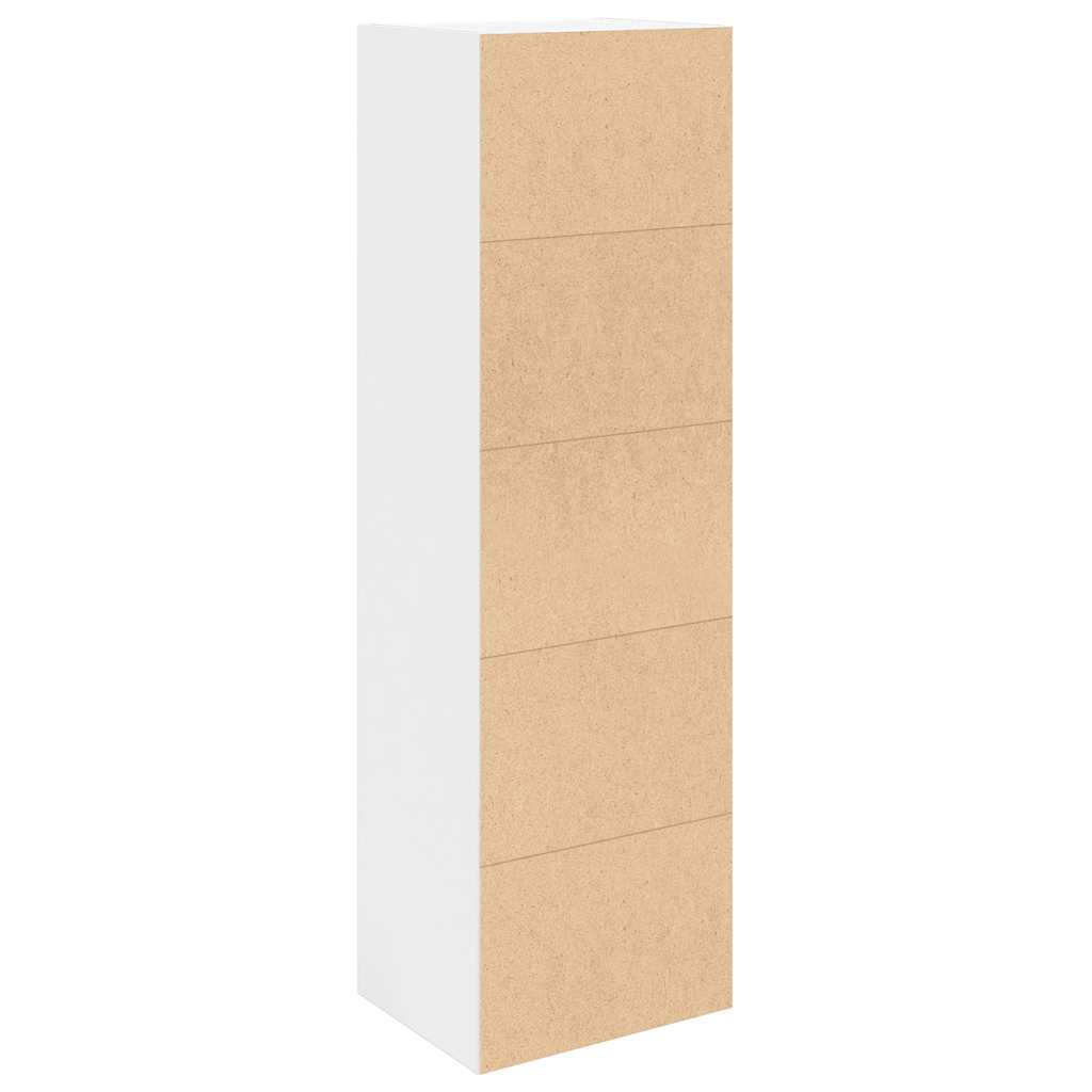 Bookcase, white, 31x24x102 cm, processed wood