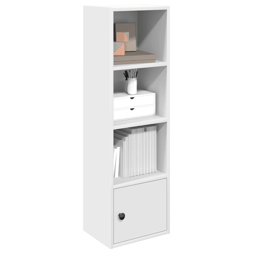 Bookcase, white, 31x24x102 cm, processed wood