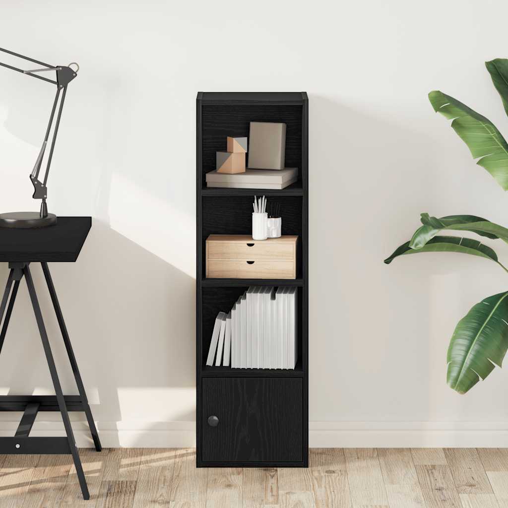 Bookcase Black Oak 31x24x102 cm Processed wood