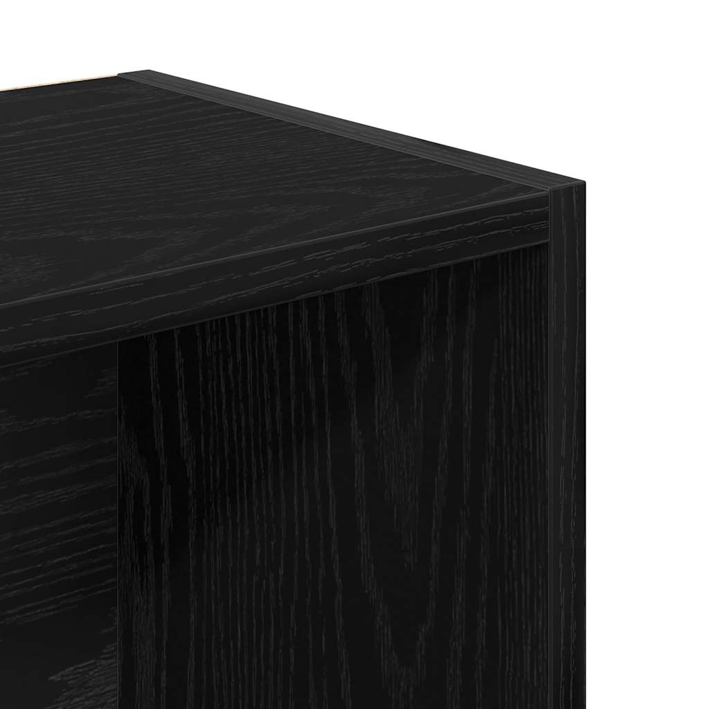 Bookcase Black Oak 31x24x102 cm Processed wood