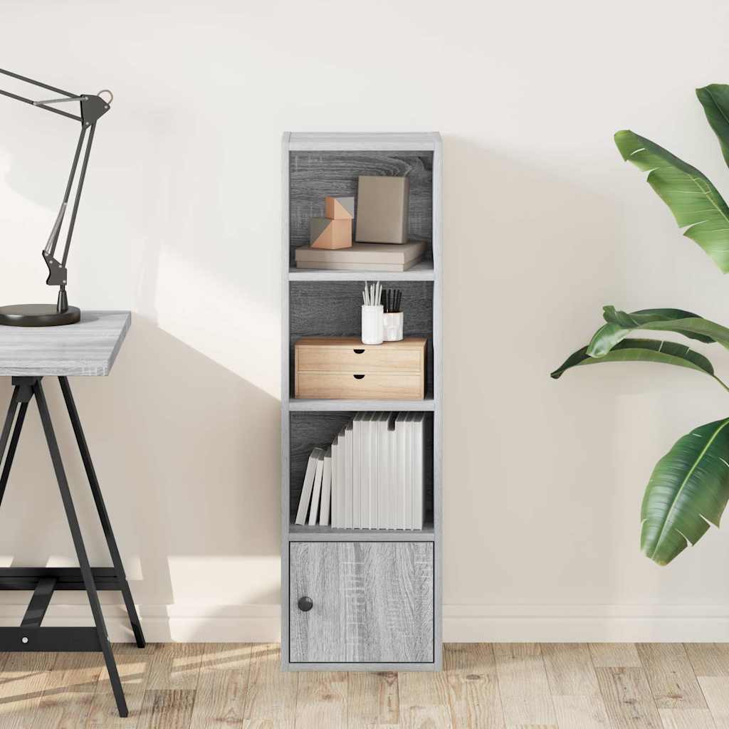 Bookcase, sonoma grey, 31x24x102 cm, engineered wood