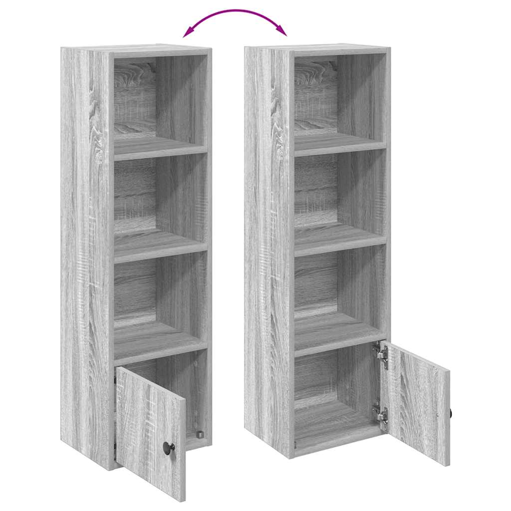 Bookcase, sonoma grey, 31x24x102 cm, engineered wood