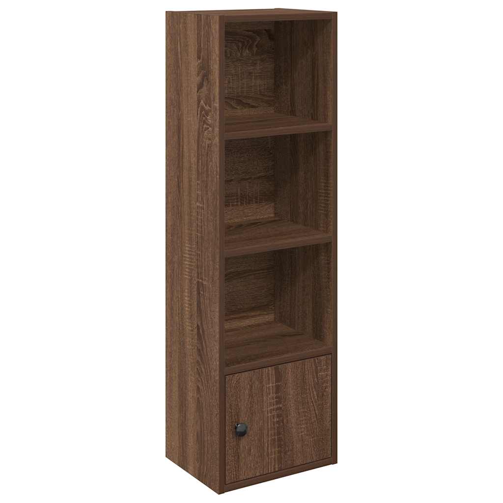 Bookcase, brown oak, 31x24x102 cm, processed wood