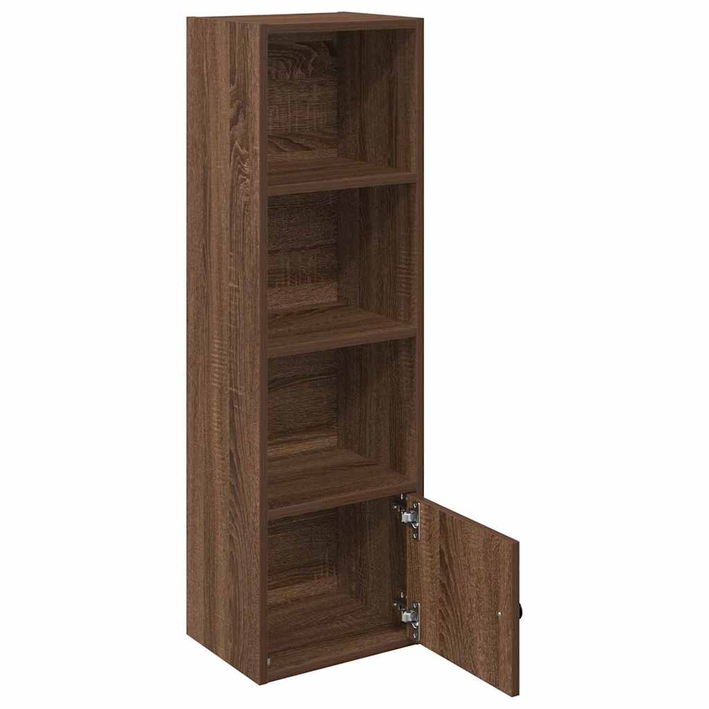 Bookcase, brown oak, 31x24x102 cm, processed wood