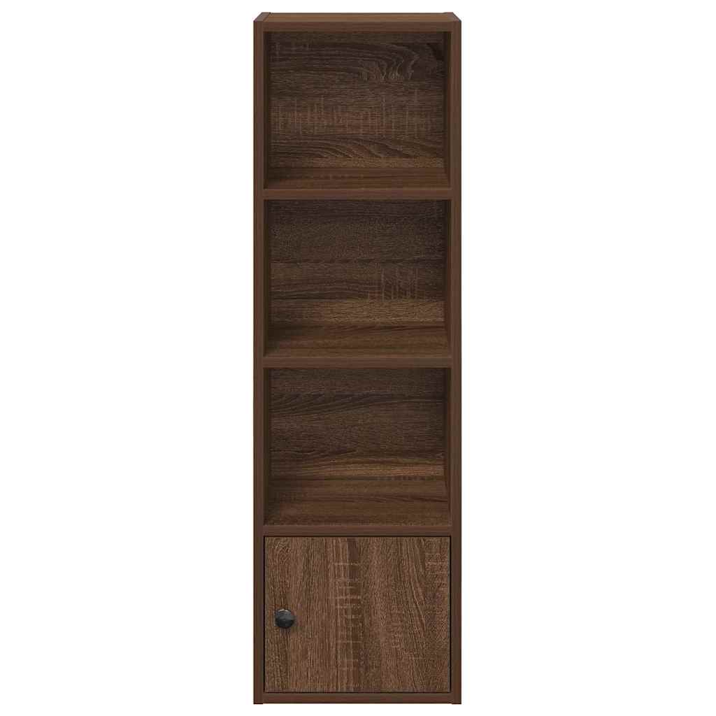 Bookcase, brown oak, 31x24x102 cm, processed wood