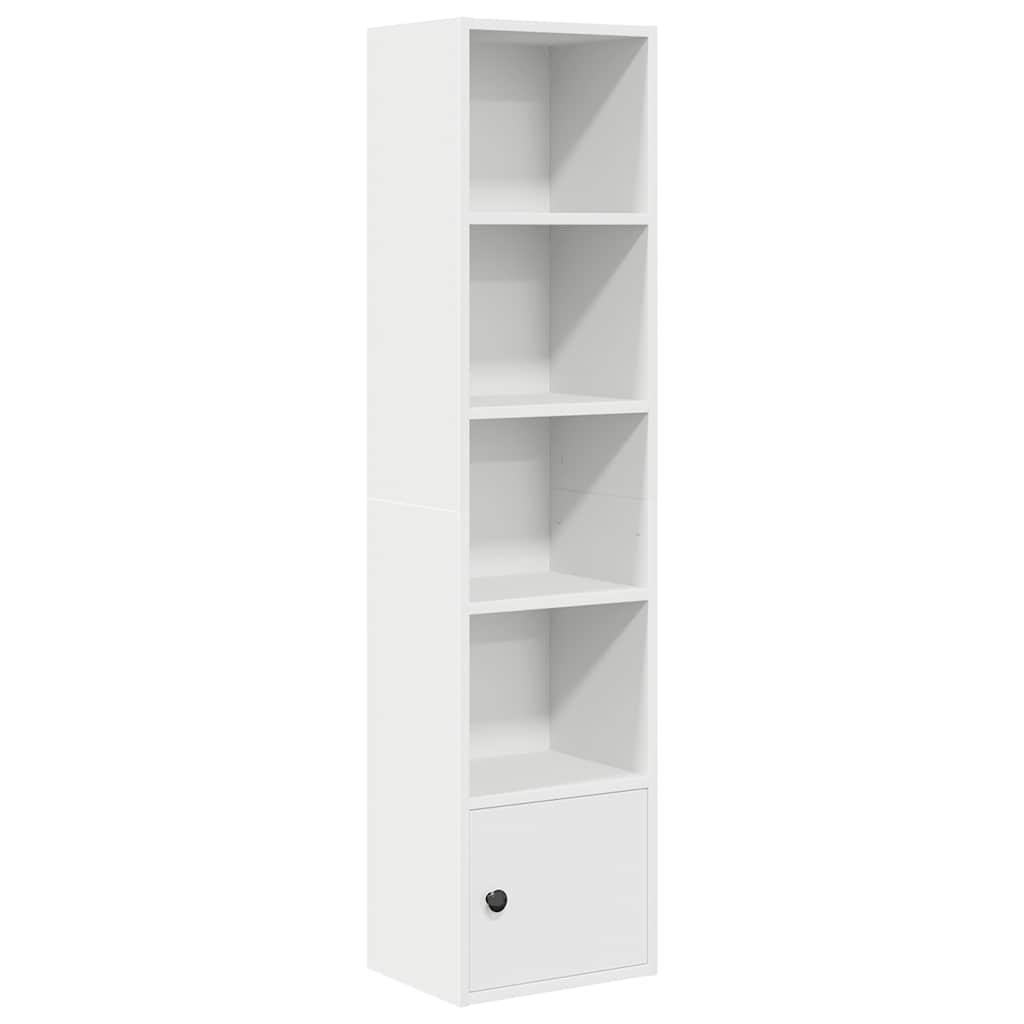 Bookcase, white, 31x24x127 cm, processed wood