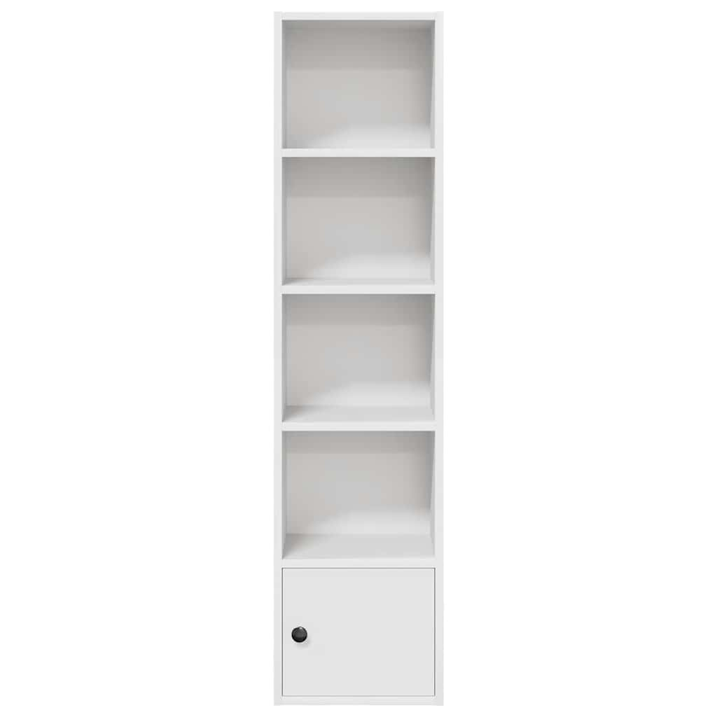 Bookcase, white, 31x24x127 cm, processed wood