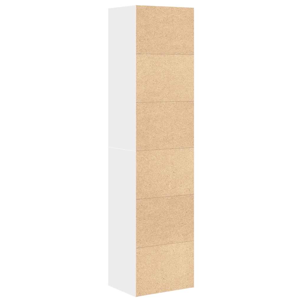 Bookcase, white, 31x24x127 cm, processed wood