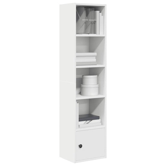 Bookcase, white, 31x24x127 cm, processed wood