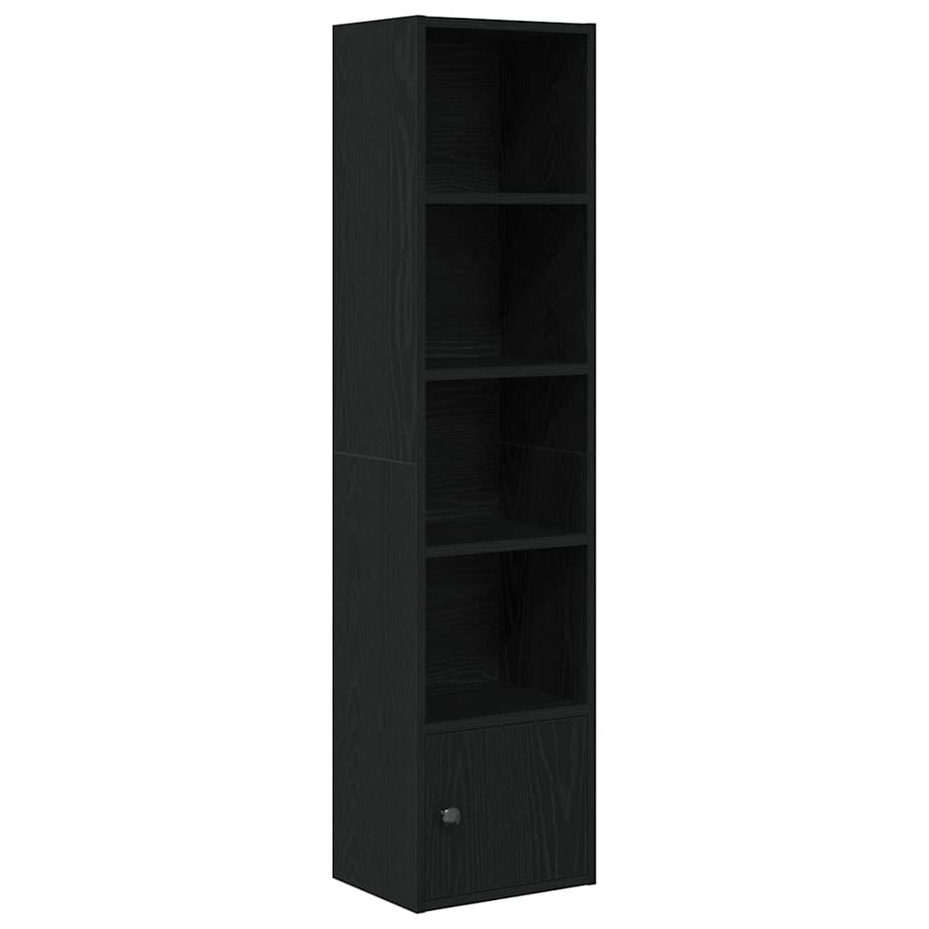 Bookcase Black Oak 31x24x127 cm Engineered wood