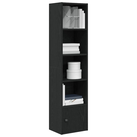 Bookcase Black Oak 31x24x127 cm Engineered wood