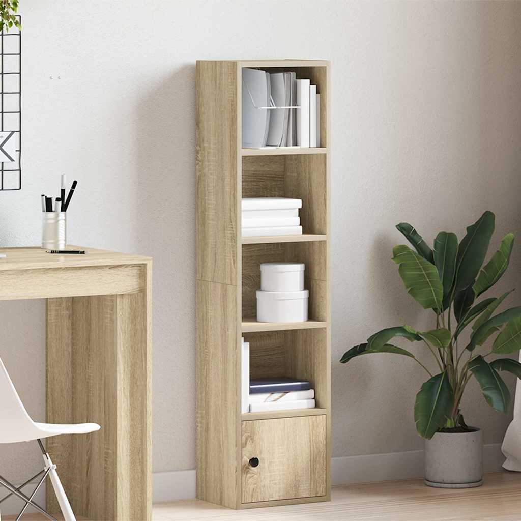 Bookcase, sonoma oak, 31x24x127 cm, processed wood