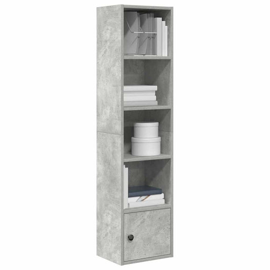 Bookcase, concrete gray, 31x24x127 cm, processed wood