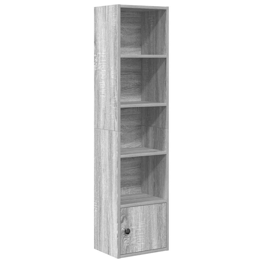 Bookcase, sonoma grey, 31x24x127 cm, engineered wood