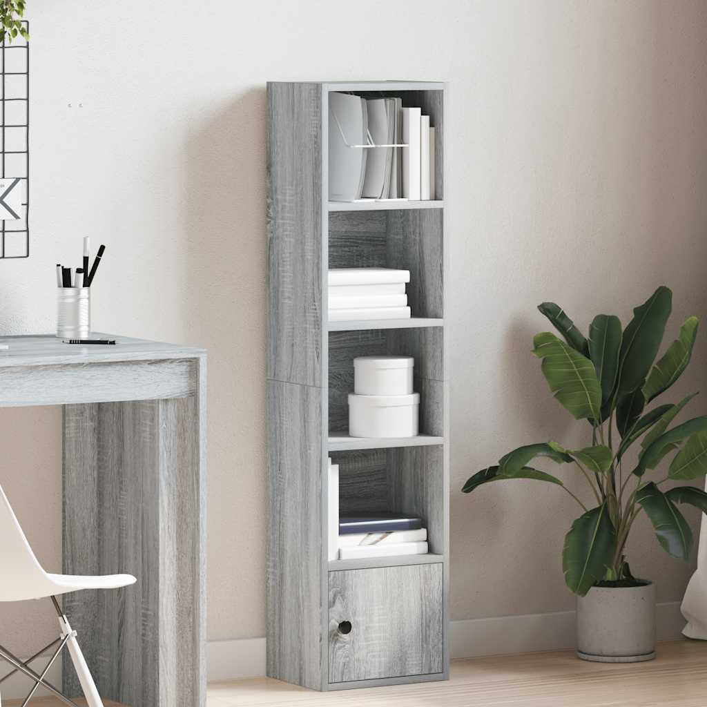 Bookcase, sonoma grey, 31x24x127 cm, engineered wood