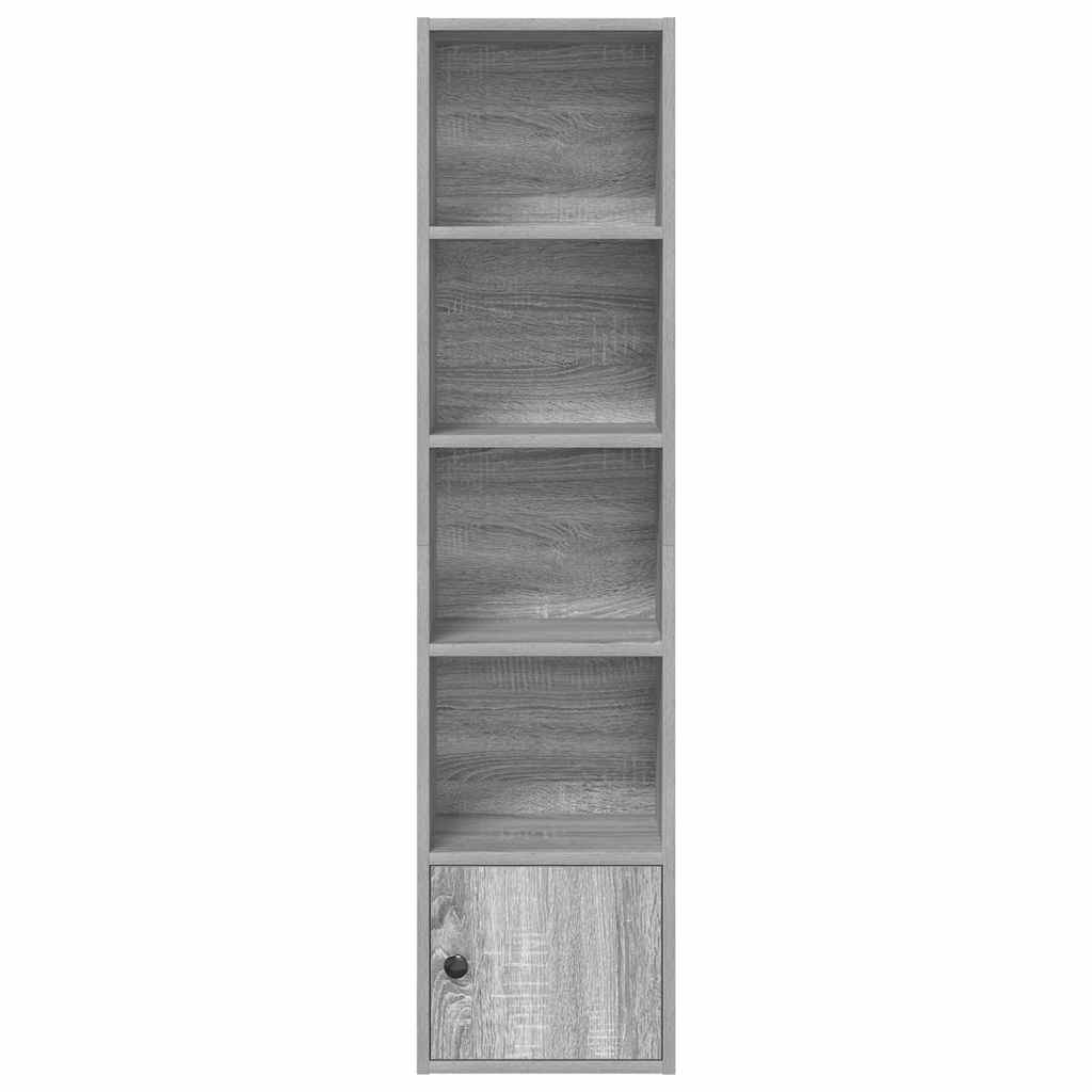 Bookcase, sonoma grey, 31x24x127 cm, engineered wood