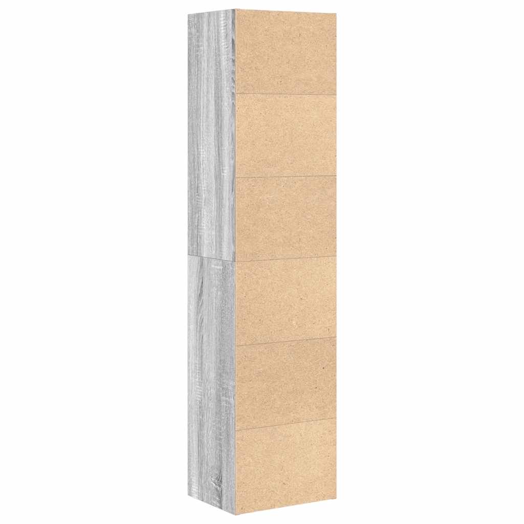 Bookcase, sonoma grey, 31x24x127 cm, engineered wood