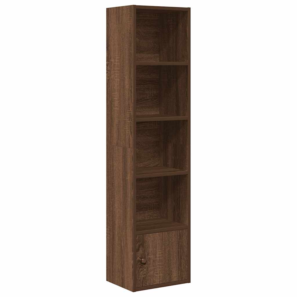 Bookcase, brown oak, 31x24x127 cm, processed wood