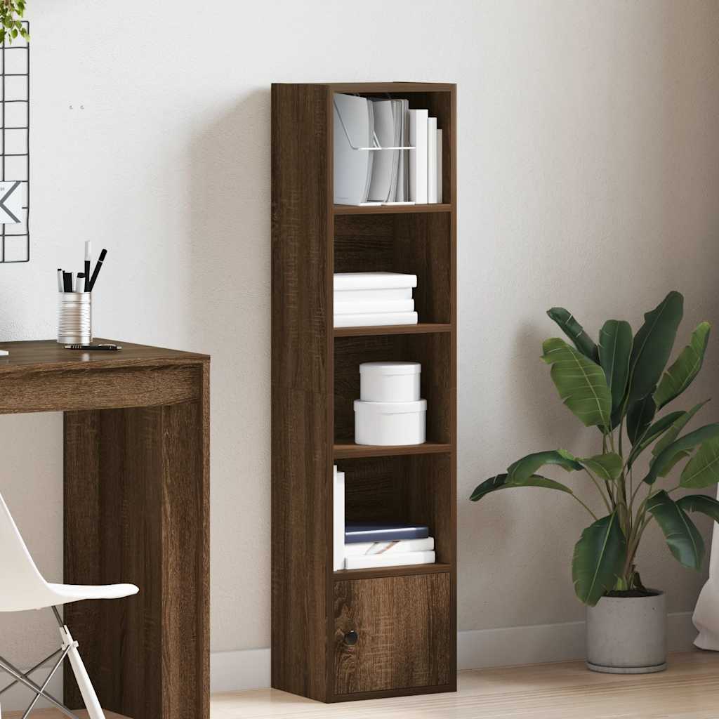 Bookcase, brown oak, 31x24x127 cm, processed wood