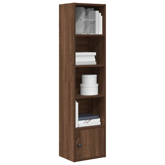 Bookcase, brown oak, 31x24x127 cm, processed wood