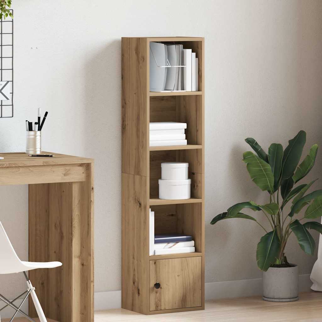 Bookcase, handcrafted oak, 31x24x127 cm, processed wood