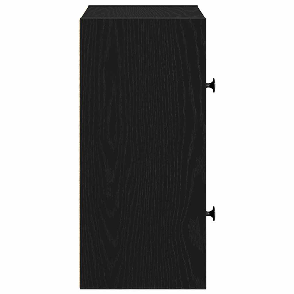 Bookcase Black Oak 40x24x52 cm Processed wood