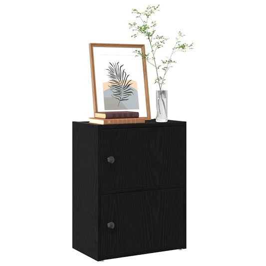 Bookcase Black Oak 40x24x52 cm Processed wood