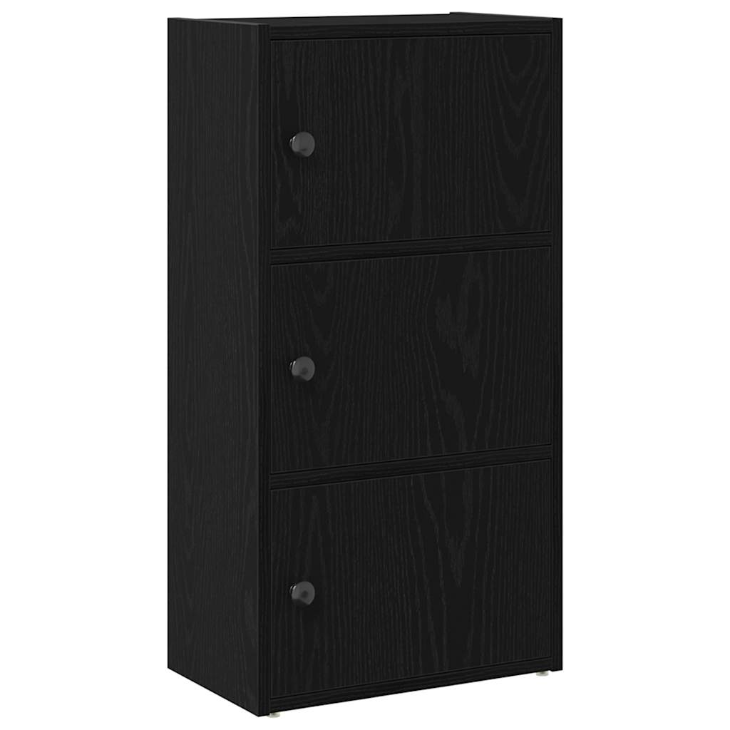 Bookcase Black Oak 40x24x77 cm Processed wood