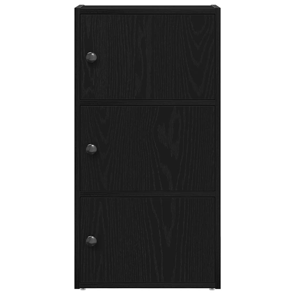 Bookcase Black Oak 40x24x77 cm Processed wood