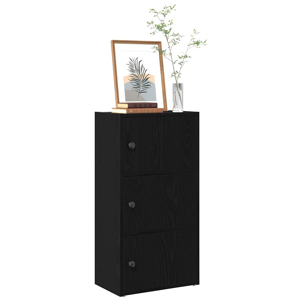 Bookcase Black Oak 40x24x77 cm Processed wood