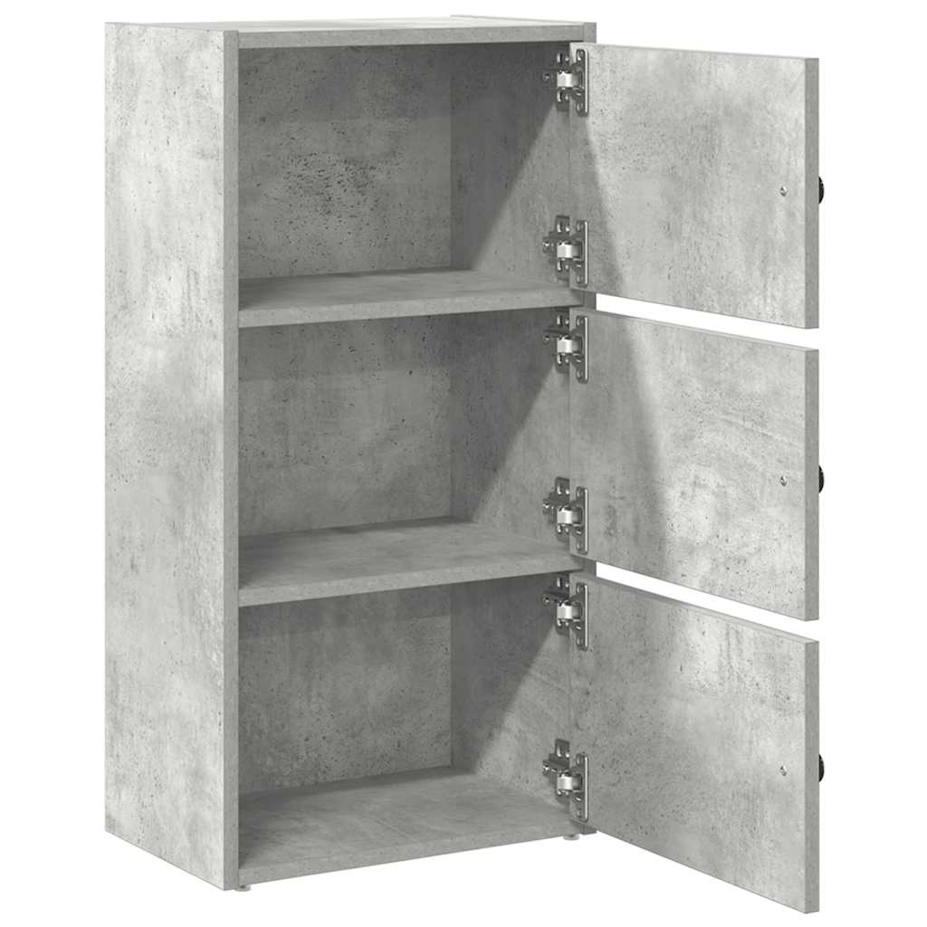 Bookcase, concrete grey, 40x24x77 cm, processed wood