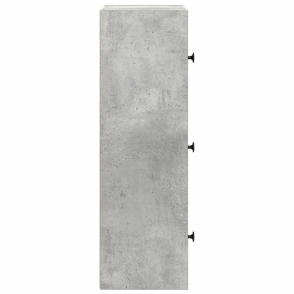 Bookcase, concrete grey, 40x24x77 cm, processed wood