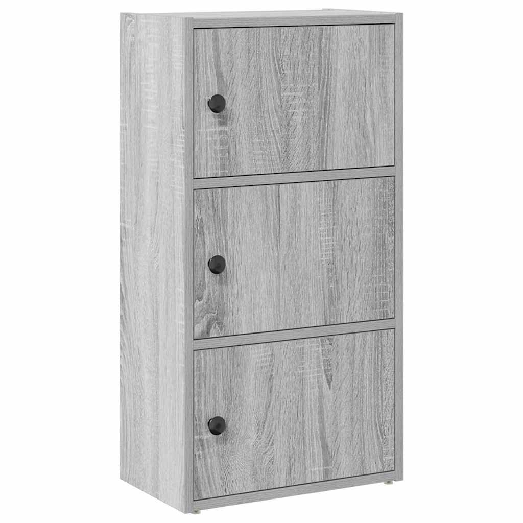 Bookcase, sonoma grey, 40x24x77 cm, engineered wood