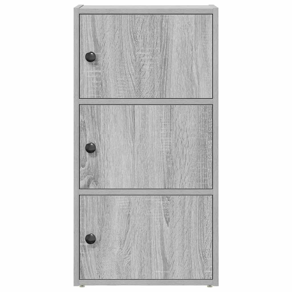 Bookcase, sonoma grey, 40x24x77 cm, engineered wood