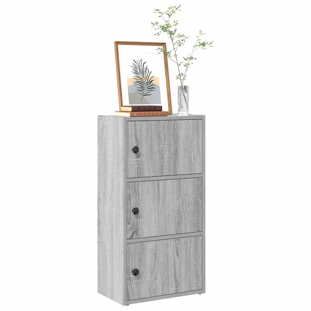 Bookcase, sonoma grey, 40x24x77 cm, engineered wood