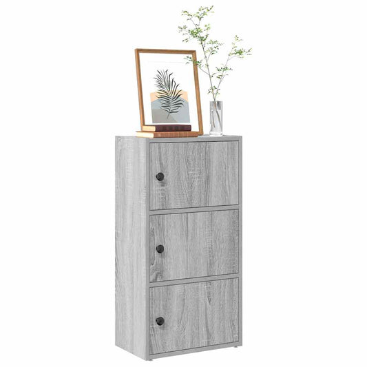 Bookcase, sonoma grey, 40x24x77 cm, engineered wood