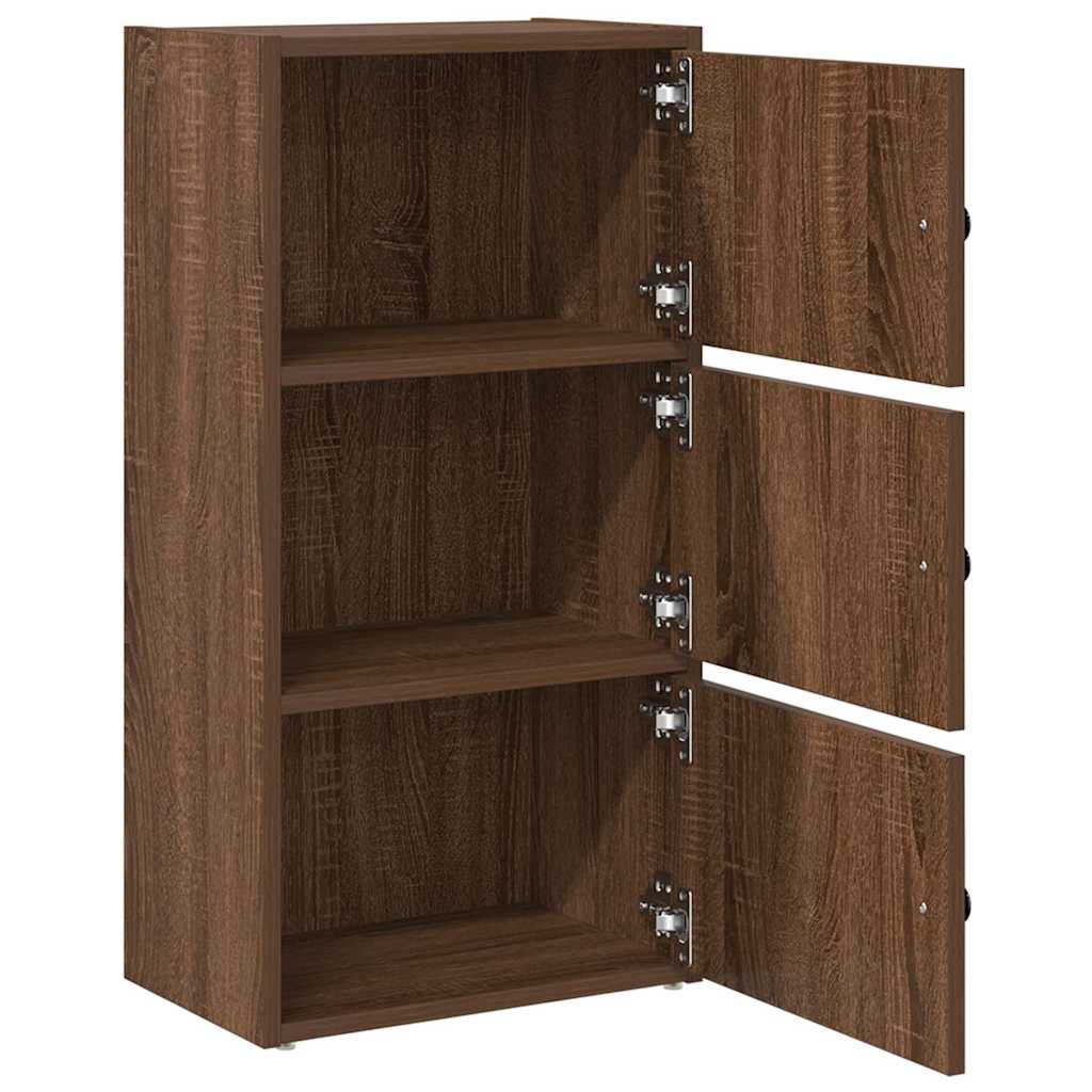 Bookcase, brown oak, 40x24x77 cm, processed wood