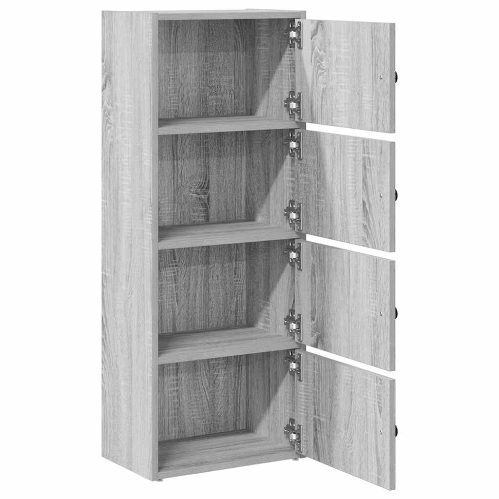 Bookcase, sonoma grey, 40x24x102 cm, engineered wood