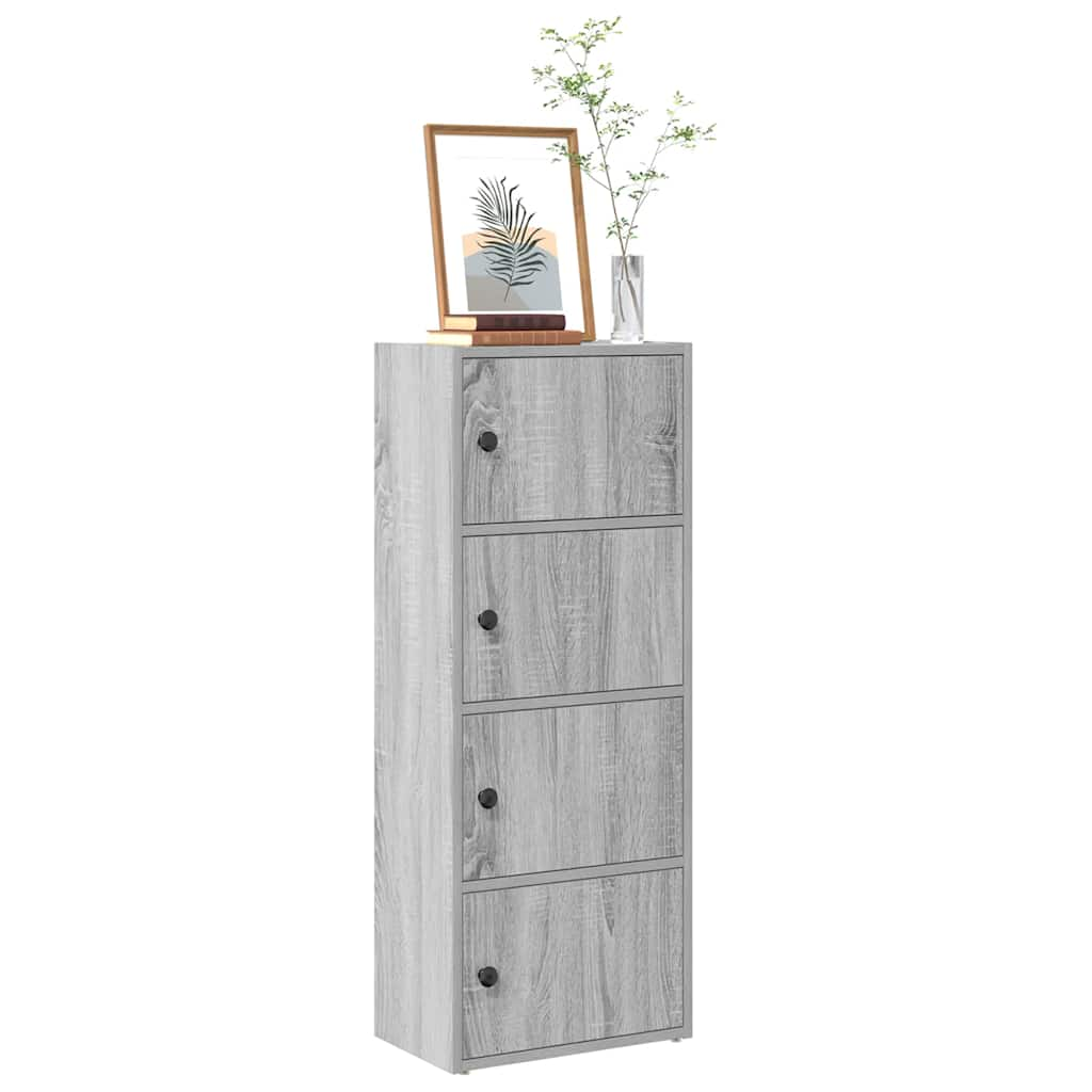 Bookcase, sonoma grey, 40x24x102 cm, engineered wood