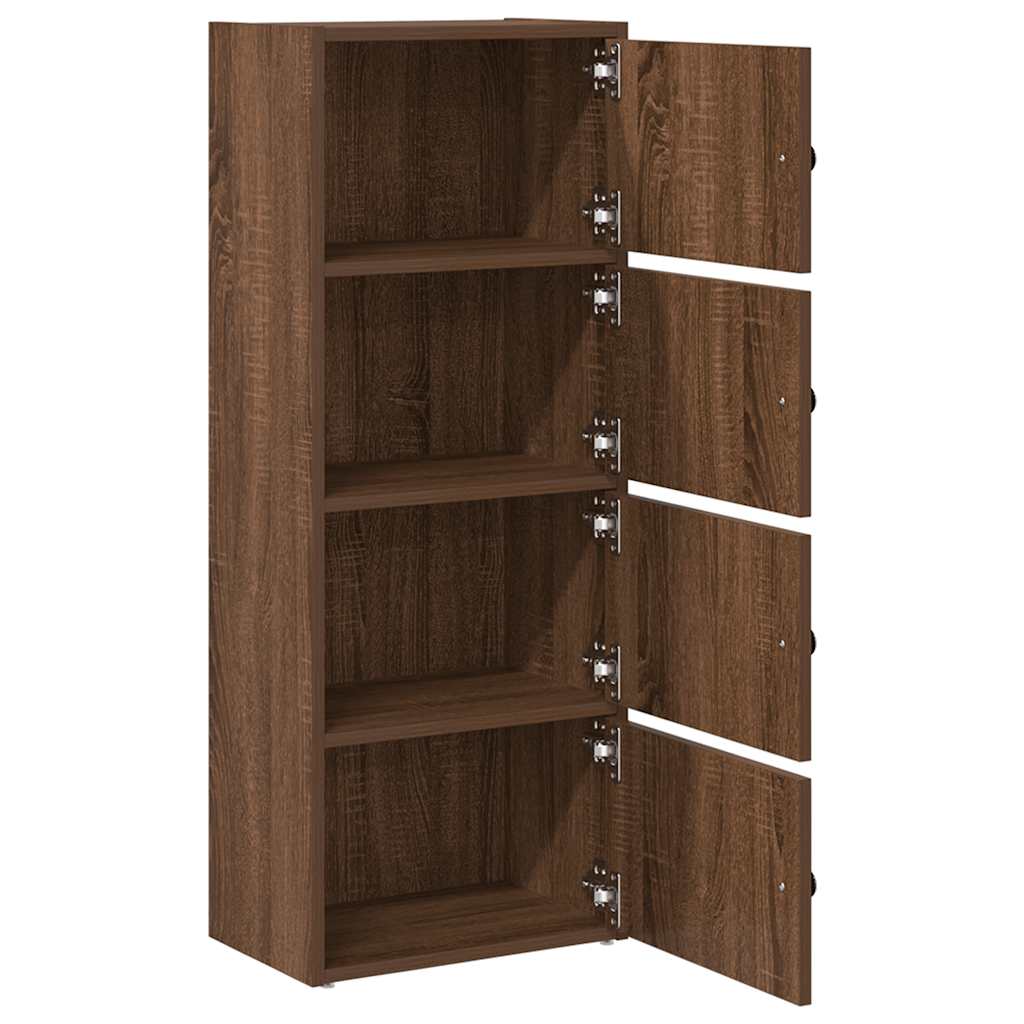 Bookcase, brown oak, 40x24x102 cm, processed wood