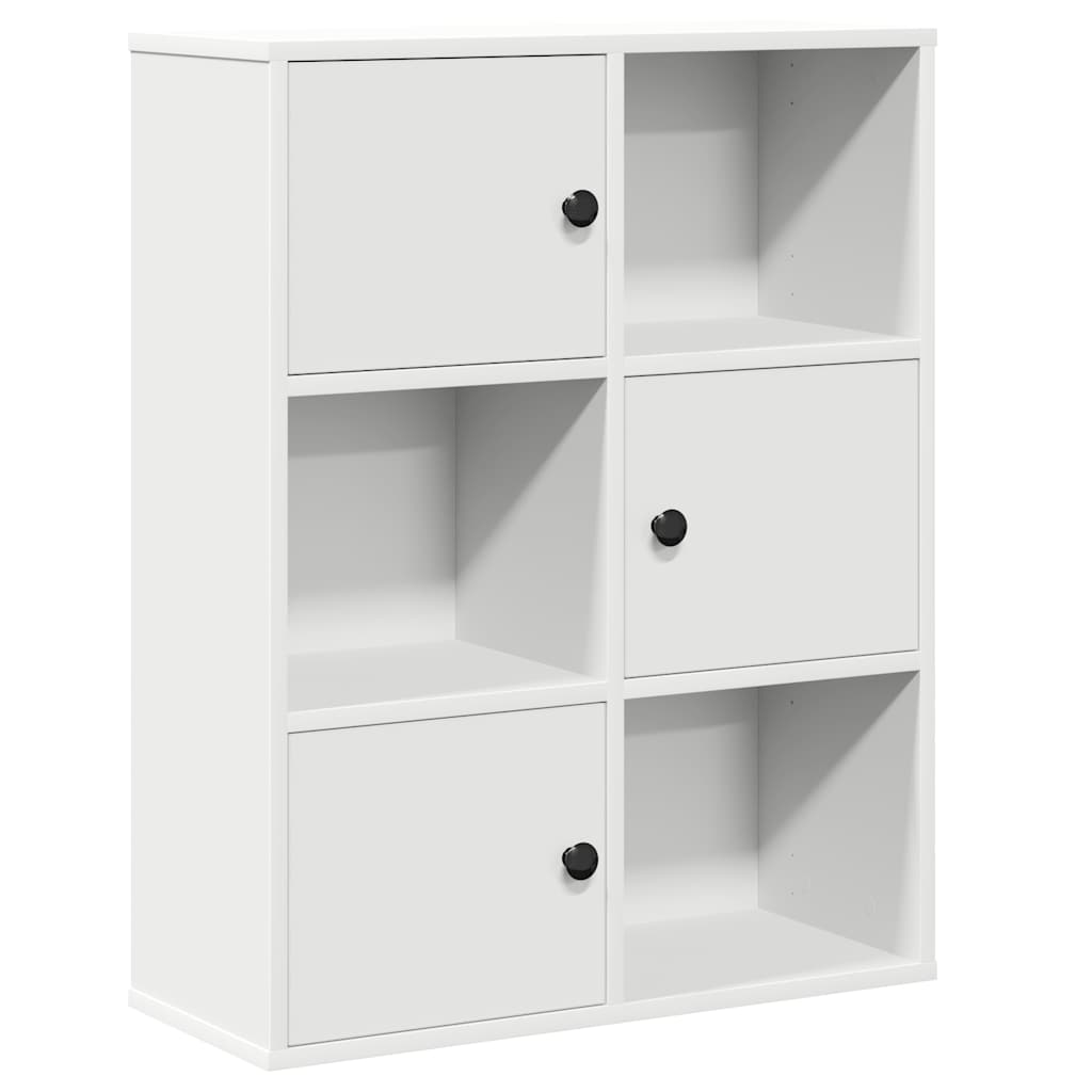 Bookcase, white, 60x24x76.5 cm, processed wood