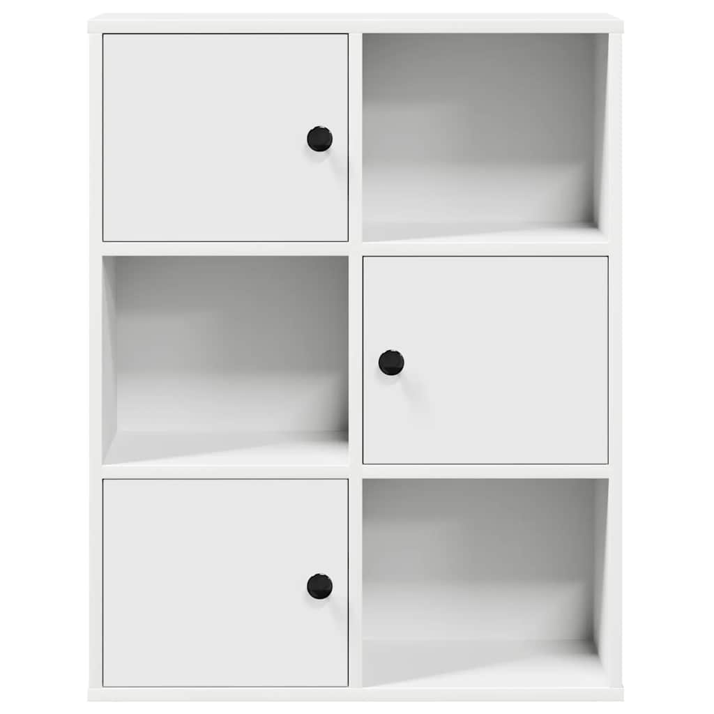 Bookcase, white, 60x24x76.5 cm, processed wood