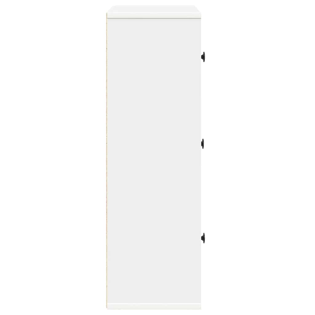 Bookcase, white, 60x24x76.5 cm, processed wood