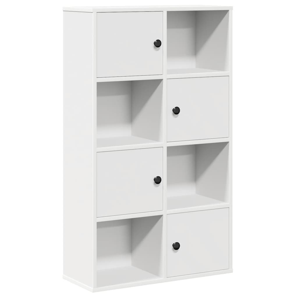 White bookcase 60x24x101.5 cm made of processed wood