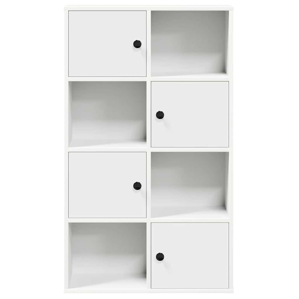 White bookcase 60x24x101.5 cm made of processed wood